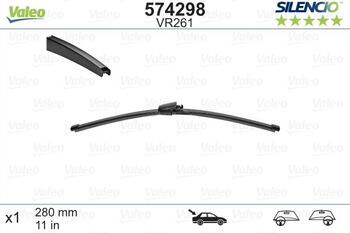 Logu slotiņas S574298 komplekts Valeo Silencio VW Passat B7 Alltrack (3C, 365) (01.2012 - 12.2014) (S574298)