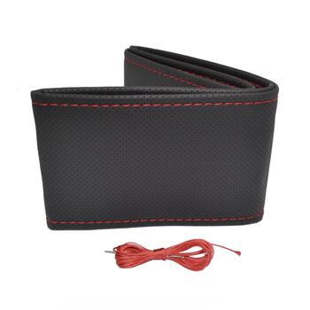 Iešujams stūres apvalks melns/sarkans punktots 38-39cm OTOM (OTDK202)