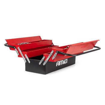 Instrumentu kaste ar 86 gb. instrumēntiem, CRV tools 460x200x200mm AMIO-04984 (04984)