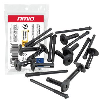 Universāls izplešanās kniedes komplekts 54/29 mm ⌀ 6/4 mm, 10 pcs. AMIO-05031 (05031)