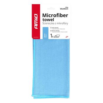Mikrošķiedras lupatiņa stiklam, logiem, spoguļiem 30x40cm AMIO-01747 (01747m)
