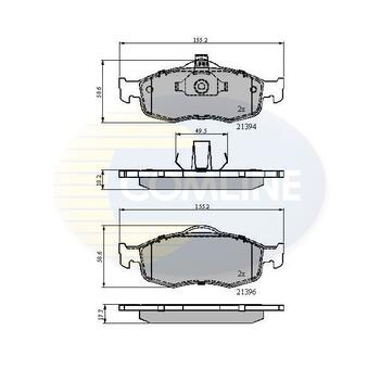 Bremžu uzliku komplekts COMLINE CBP0514, FORD MONDEO (CBP0514)