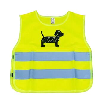 Safety vest for kids yellow with certyficate DOG AMIO-03937 (03937)