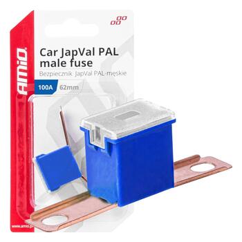 Drošinātāji Car JapVal PAL male fuses 62mm 100A AMIO-03433 (03433)
