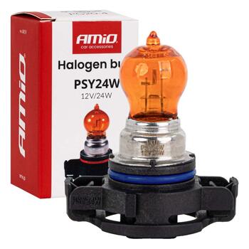 Halogēna spuldze PSY24W 12V 24W PG20-4 AMBER AMIO-04519 (04519)