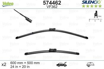 Logu slotiņas S574464 komplekts Valeo Silencio AUDI A6 C6 Avant (4F) (03.2005 - 08.2011) (S574464)