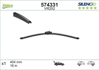 Logu slotiņa S574331 Valeo Silencio SKODA Octavia II Universalas (1Z5) (02.2004 - 06.2013) (S574331)