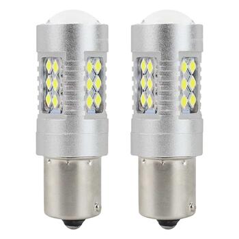 LED CANBUS spuldze 3030 24SMD 1156 BA15S P21W White 12V/24V (01445)