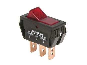 Slēdzis sarkans 12V 20A, 2gb. (0810682-2gb.)