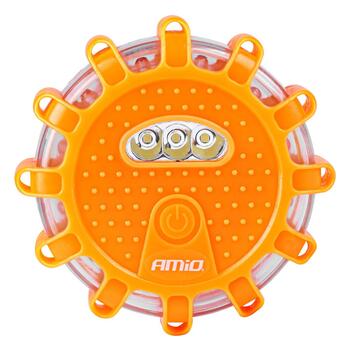Avārijas un brīdinājuma LED Warning Light with working torch function 3xAAA IP65 12SMD + 3SMD (02499)