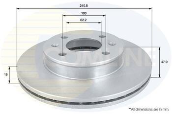 Bremžu disks COMLINE, 1039V, HYUNDAI GETZ (1039V)