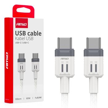 USB-C to USB-C cable 60W 100cm FullLINK AMIO-03908 (03908)