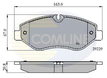 Bremžu uzliku komplekts COMLINE CBP01616, IVECO DAILY (CBP01616)