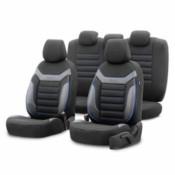 Auto sēdekļu pārvalku komplekts OTOM INDIVIDUAL 203 BLACK/BLUE 3-ZIP (OT74052m)