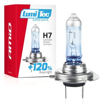Halogen bulb H7 12V 55W LumiTec Super White +120% (02138)