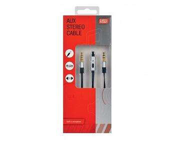 AUX Audio vads ar mikrafonu 120cm 3.5mm 48dB CARPOINT (0517022)