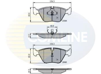 Bremžu uzliku komplekts COMLINE CBP0358, BMW E30, E32, E34, E36 (CBP0358)