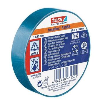 Zila izolācijas lente Tesa professional 53988 20m/19mm. 3gb. (0115712-3gb.)