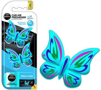Auto gaisa atsvaidzinātājs AROMA FANCY SHAPES BUTTERFLY Fresh Linen (A83535)