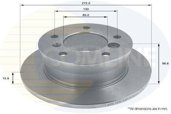 Bremžu disks COMLINE 1609, B909 MERCEDES - BENZ G-CLASS, W463, SPRINTER, VW LT28, LT35 (1609)