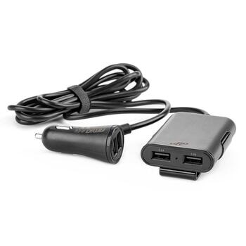 Tālruņa lādētājs priekšā un aizmugurē ar pagarinātāju 4 USB (01986)