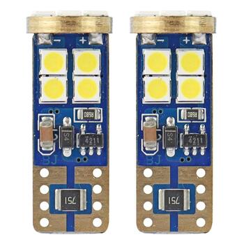 LED CANBUS 1spuldze 2SMD 2835 T10e (W5W) White 12V/24V (01636)
