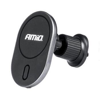 Auto telefona turētājs Magnetic phone holder My Mag 15W AMIO-03769 (03769)