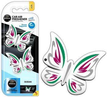Auto gaisa atsvaidzinātājs AROMA FANCY SHAPES BUTTERFLY Ocean (A83537)