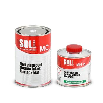 SOLL Divkomponentu matēta caurspīdīga laka MC 2:1 ar cietinātāju MH 25 normāls 1,5 l (MC 15N)