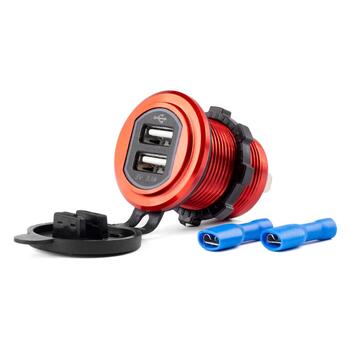 Ūdensdrošs USB lādētājs 2xUSB 12/24V MOD-10 (02860)