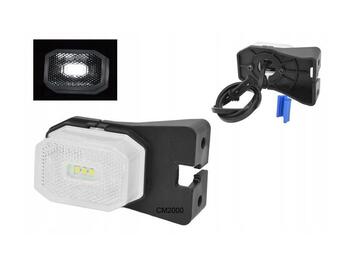Piekabes gabarītlukturis - balts ar kontaktu Fristom FT-001BI LED QS075 E9 (0520017)