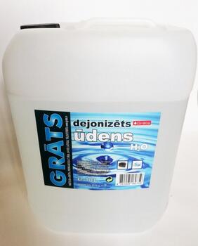 Destilēts, dejonizēts ūdens 10L 7.0 µS GRĀTS (40015)