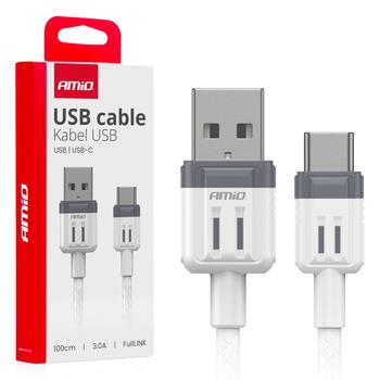 USB to USB-C cable 3A 100cm FullLINK AMIO-03905 (03905)