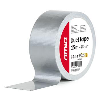 Pelēka armēta līmlente, 48 mm x 15 m x 0,19 mm AMIO-04851 (04851m)