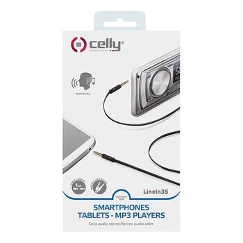 Celly Audio Aux vads 1m/3.5mm LINEIN35BK (0517535)