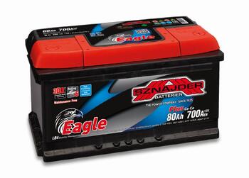 Auto akumulators 12 V / 80 AH / 700 A EN SZNAJDER EAGLE CALCIUM PLUS. (+) atrodas labajā pusē (SZE80R)