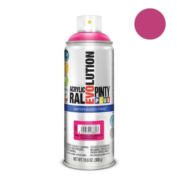 Ūdens bāzes akrila aerosola krāsa rozā RAL 4010 PintyPlus Evolution 400ml (779)