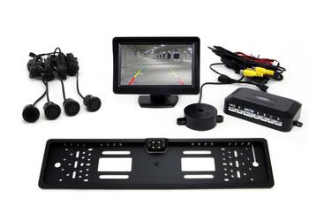 Autostāvvietas palīgsistēma TFT01 4,3” ar CAM-402 LED 4 sensori melns ”GOLD” (01553)
