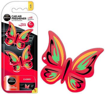 Auto gaisa atsvaidzinātājs AROMA FANCY SHAPES BUTTERFLY Cherry (A83534)