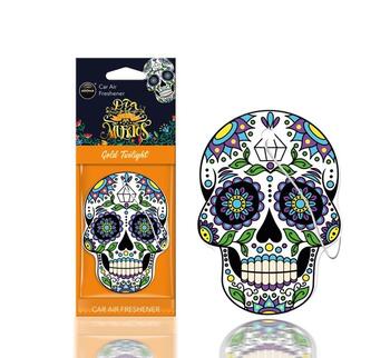Gaisa atsvaidzinātājs Car air freshener AROMA DIA DE LOS MUERTOS Gold Tatoo (A83117)