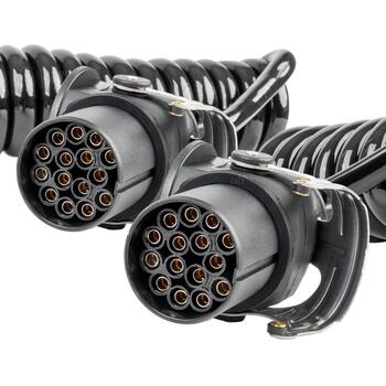 Piekabes kontaktligzdu pagarinātājs TIR 2x 15 PIN 5m 24V AMIO-04382 (04382)