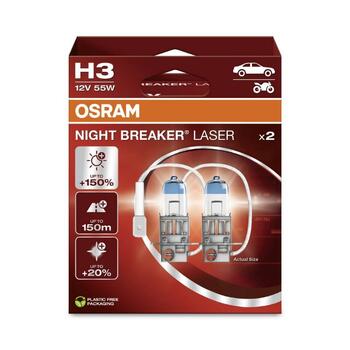 OSRAM SPULDZE H3 55W 12V NIGHT BREAKER LASER +150% (OS-64151NL-2HB)