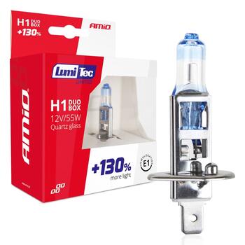 Halogen spuldze H1 12V 55W LumiTec LIMITED +130% DUO (01404)