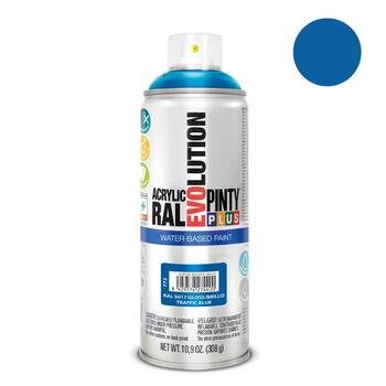 Ūdens bāzes akrila aerosola krāsa zila RAL 5017 PintyPlus Evolution 400ml (772)