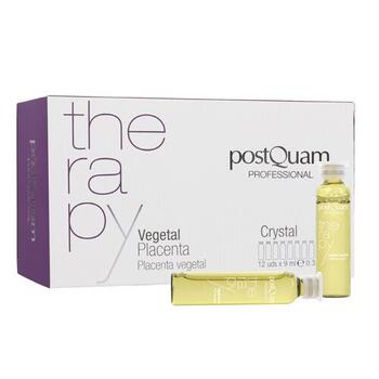 POSTQUAM THERAPY FORTIFYING VEGETAL PLACENTA (1 GLASS VIALS x 9 ml) - Комплекс от выпадения волос (PQPVEGCRYS(1))
