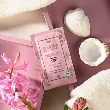 GLANTIER 500 PERFUME SHOWER OIL SAMPLE 7g - Ķermeņa dušas eļļa gludai ādai sievietēm (GLOIL500-7)