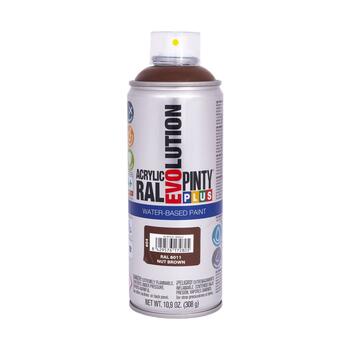 Ūdens bāzes akrila aerosola krāsa brūna RAL 8011 PintyPlus Evolution 400ml (859)