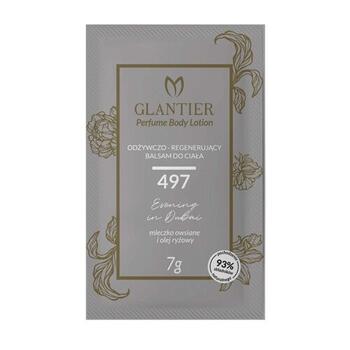 GLANTIER 497 PERFUME BODY LOTION SAMPLE 7g - Питательный и восстанавливающий лосьон для тела для женщин (GLBALSAM497-7)