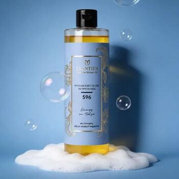 GLANTIER 596 PERFUME SHOWER OIL 400 ML - Ķermeņa dušas eļļa gludai ādai sievietēm (GLOIL596)