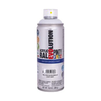 Ūdens bāzes akrila aerosola krāsa gaiši pelēka RAL 7035 PintyPlus Evolution 400ml (846)